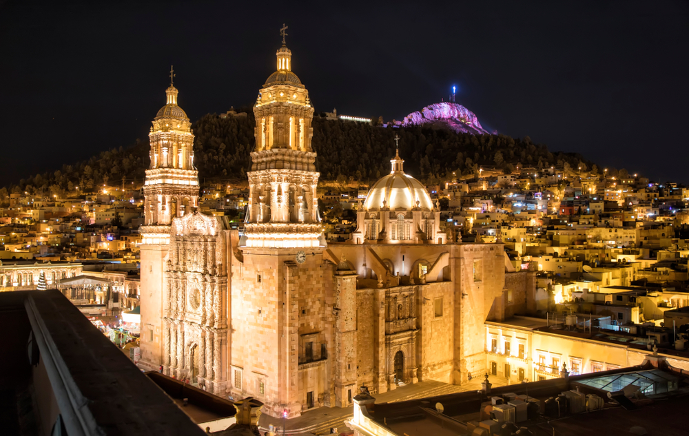 Zacatecas-Noche-Catedral-mina-el -edén