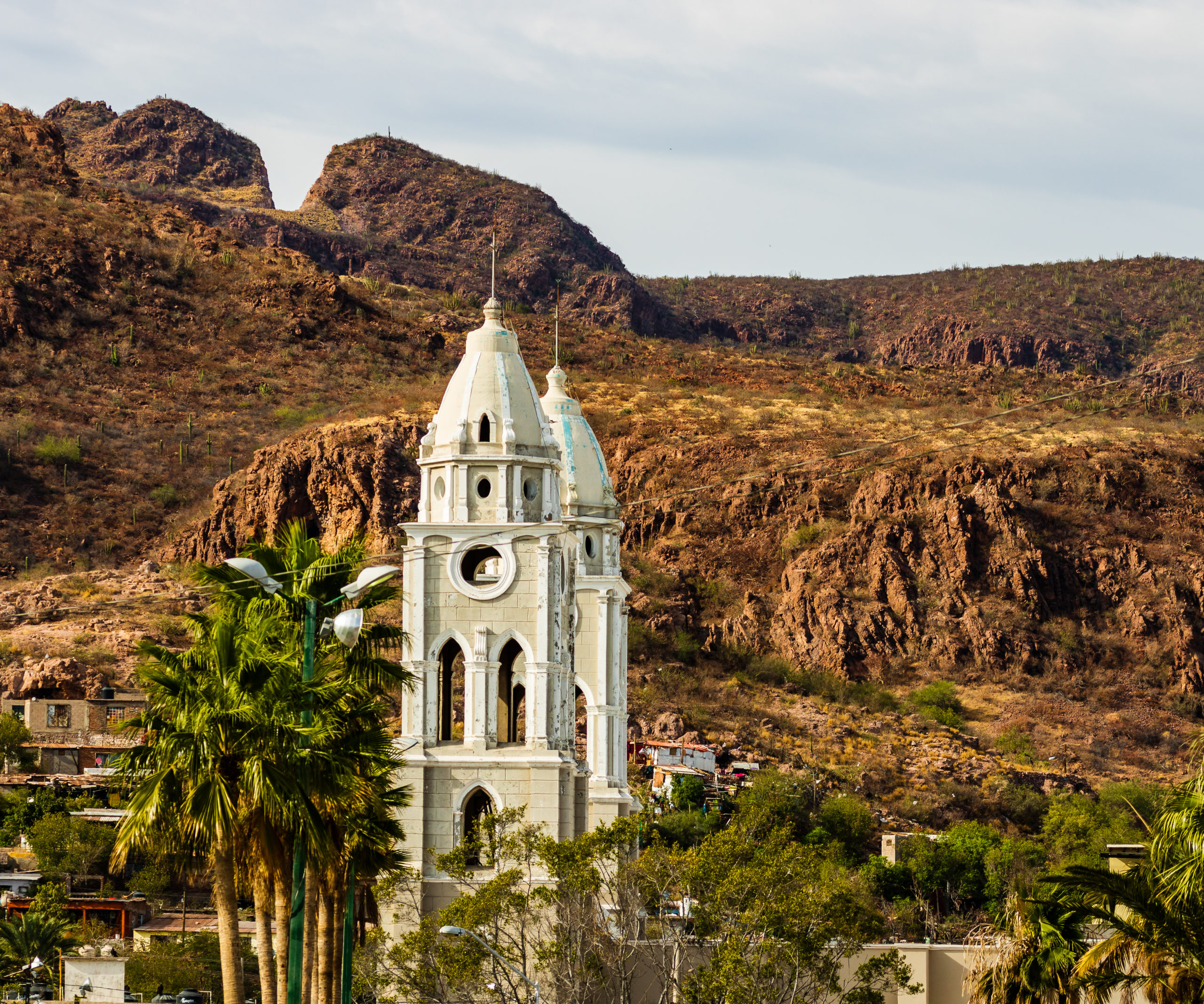 San Fernando Cathedral in Mexico. The cathedral is the oldest in Guaymas city.