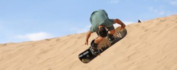 Practica sandboarding en dunas de Algodones