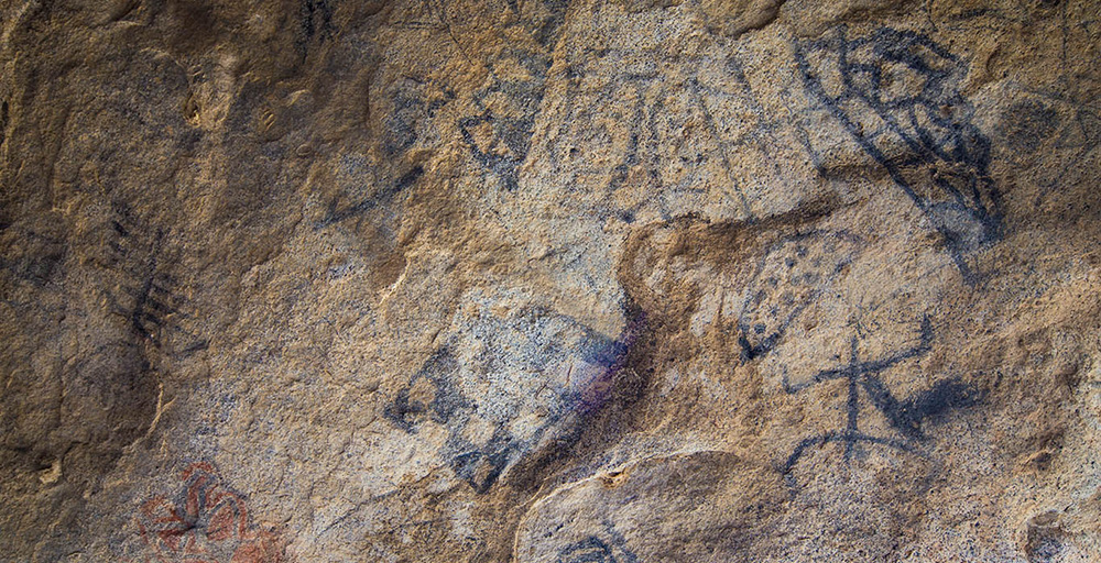 Rock paintings at Valle Chico