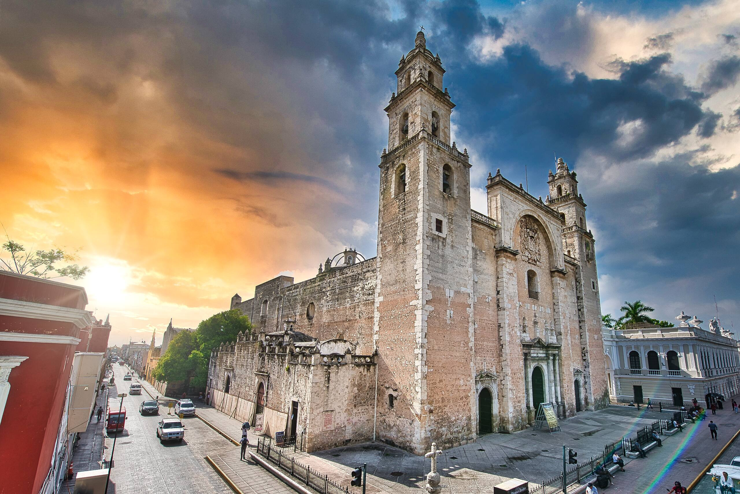 Plaza Grande and Merida's Cathedral