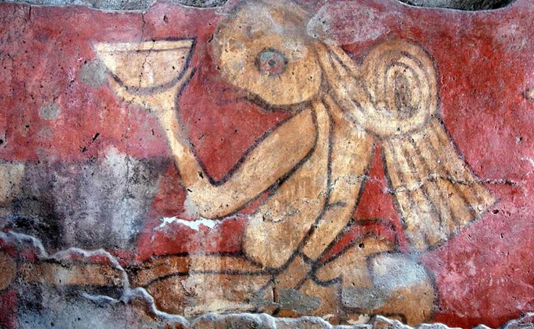 Murales prehispánicos de la pirámide